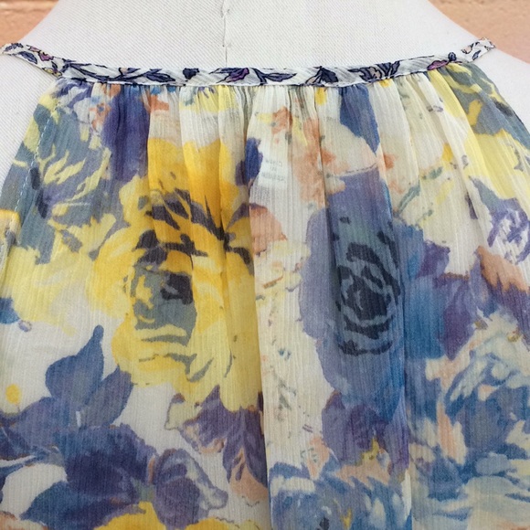 Joie Silk Chiffon Mixed Floral Print Swing Top - Picture 5 of 11